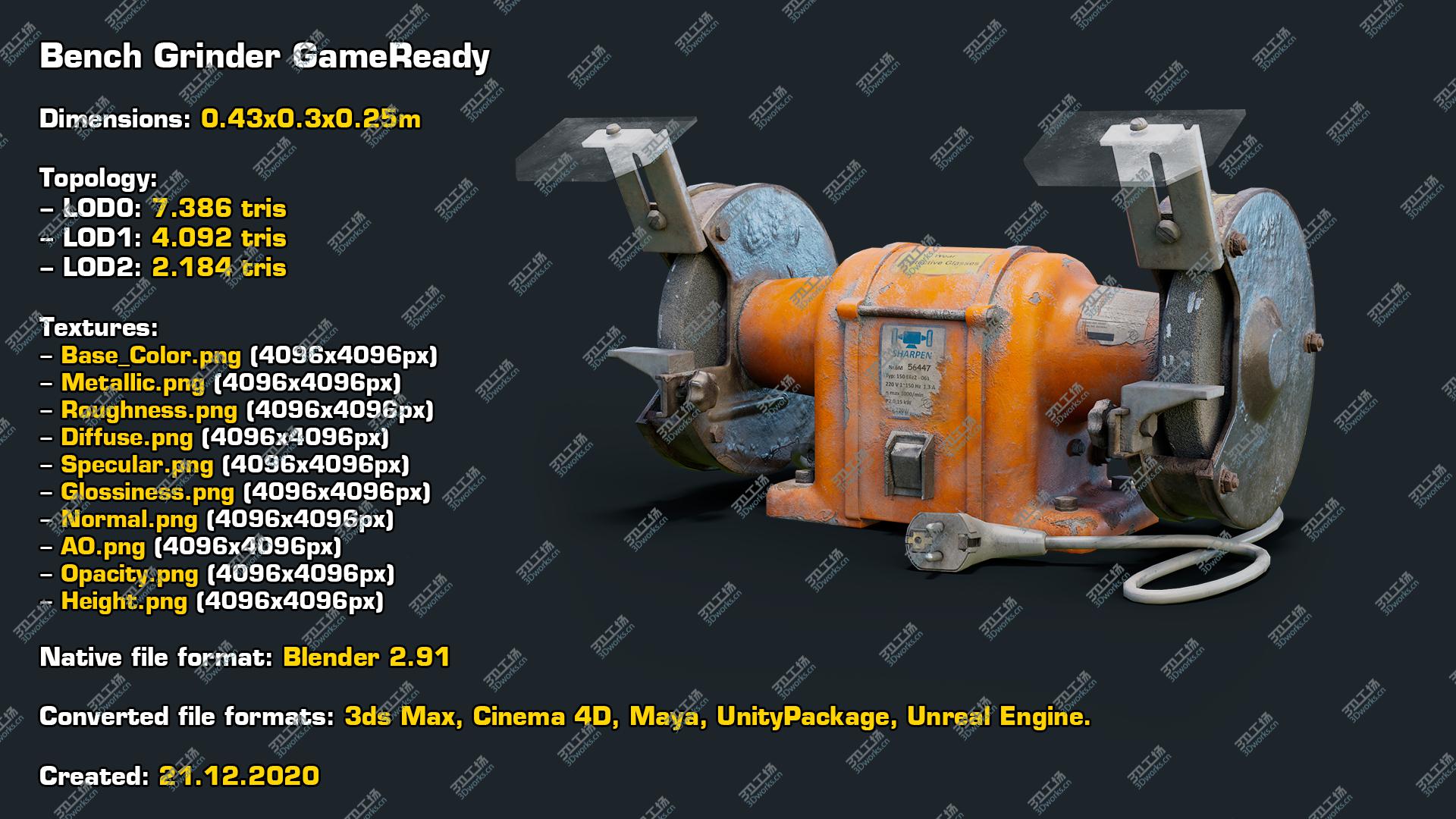 images/goods_img/2021040162/Bench Grinder GameReady LODs 3D/3.jpg